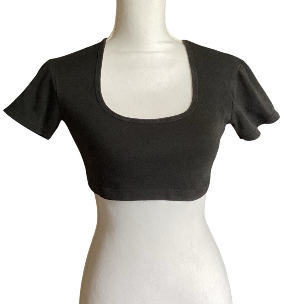 Vintage Black BABY TEE Crop Top